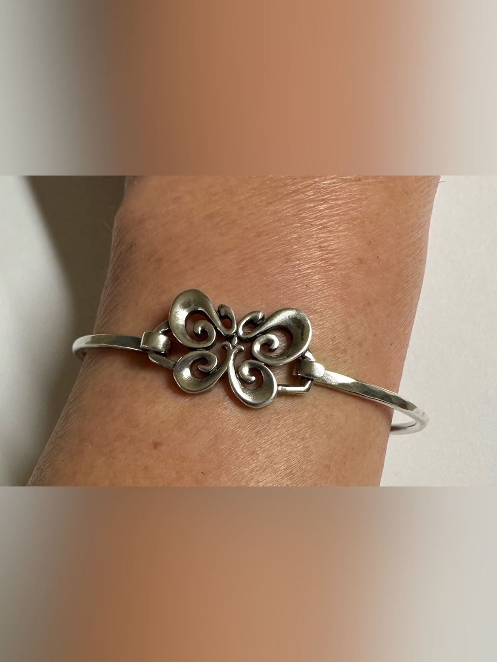 RETIRED James Avery Sterling Silver Swirl Butterfly Bracelet